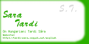 sara tardi business card